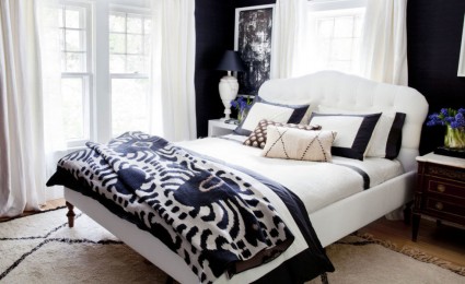 black and white bedroom design